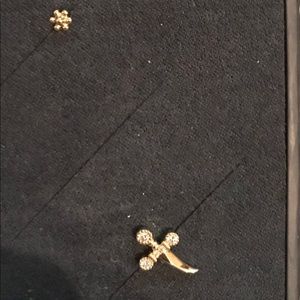 Maria Tash 19 G Dagger Yellow Gold and Diamonds